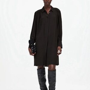 Madewell Relaxed Button-Front Mini Dress - Size M - NWT - Black